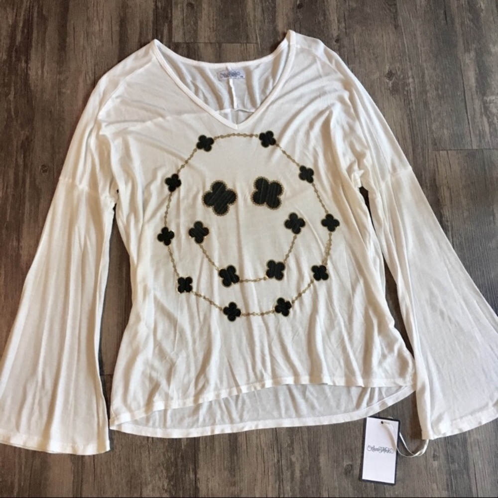 Lauren Moshi Smiley Tee NWT